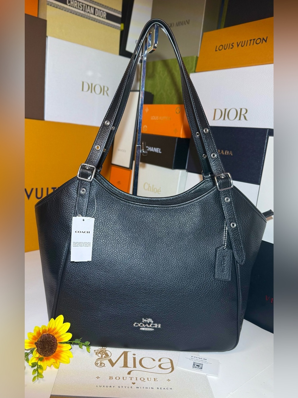 🆕COACH Meadow Shoulder Bag In Signature Canvas (CM074)